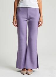Pantalon evazat talie elastică mărime normală violet TOMMY HILFIGER femeie