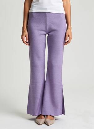 Pantalon evazat talie elastică mărime normală violet TOMMY HILFIGER femeie