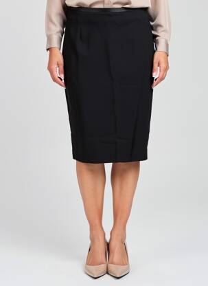 Fustă midi talie cu cleme negru DEVERNOIS femeie