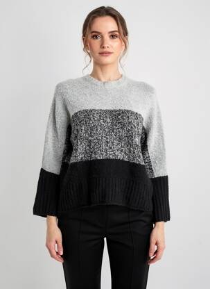 Pulover croială dreaptă mâneci lungi negru RHUM RAISIN femeie