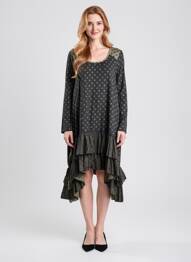 Rochie midi mâneci lungi mâneci lungi negru RHUM RAISIN femeie