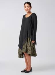 Rochie midi mâneci lungi mâneci lungi negru RHUM RAISIN femeie
