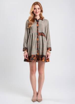 Rochie scurtă mâneci lungi mâneci lungi portocalie RHUM RAISIN femeie