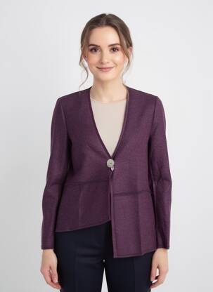 Jachete casual închidere cu nasturi pe față violet RHUM RAISIN femeie