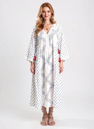 Rochie midi mâneci 3/4 mâneci 3/4 albastru RHUM RAISIN femeie