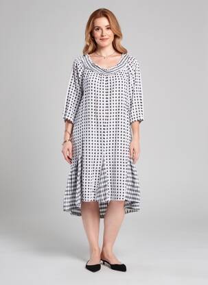 Rochie midi mâneci 3/4 mâneci 3/4 negru RHUM RAISIN femeie