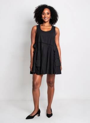 Rochie scurtă fără mâneci fără mâneci negru RHUM RAISIN femeie