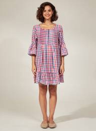 Rochie scurtă mâneci 3/4 mâneci 3/4 albastru RHUM RAISIN femeie