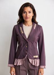 Sacou guler șal violet RHUM RAISIN femeie