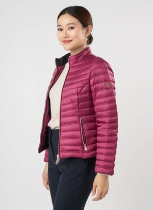 Geacă matlasată mâneci lungi fără glugă violet VIRGINIA BLU' femeie