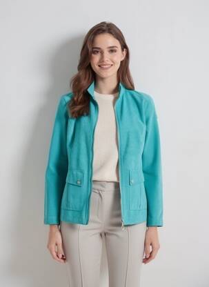 Jachete casual țesătură suedină verde VIRGINIA BLU' femeie
