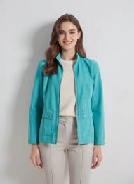 Jachete casual țesătură suedină verde VIRGINIA BLU' femeie