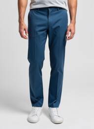 Pantalon chino țesătură poplin mărime normală albastru SEA BARRIER bărbat
