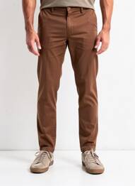 Pantalon chino țesătură poplin mărime normală maro SEA BARRIER bărbat