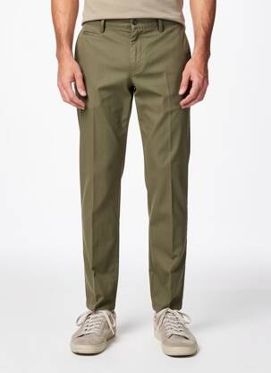 Pantalon chino țesătură poplin mărime normală verde SEA BARRIER bărbat