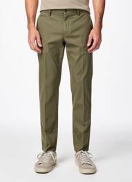 Pantalon chino țesătură poplin mărime normală verde SEA BARRIER bărbat