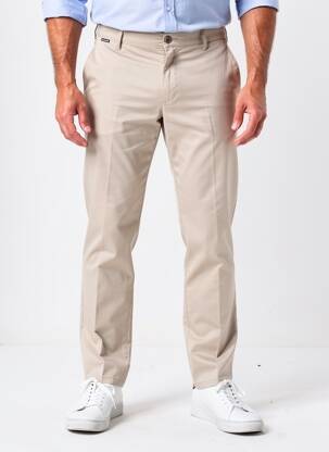 Pantalon chino închidere cu fermoar sub clapetă cu cârlig talie joasă bej SEA BARRIER bărbat