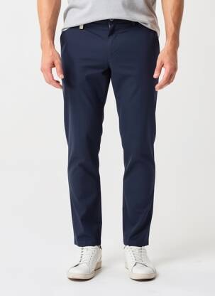 Pantalon chino țesătură poplin mărime normală albastru SEA BARRIER bărbat