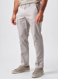 Pantalon chino țesătură poplin mărime normală gri SEA BARRIER bărbat