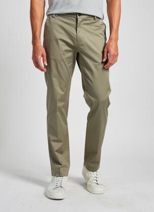 Pantalon chino țesătură poplin mărime normală verde SEA BARRIER bărbat