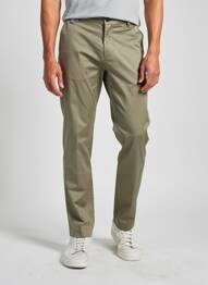 Pantalon chino țesătură poplin mărime normală verde SEA BARRIER bărbat