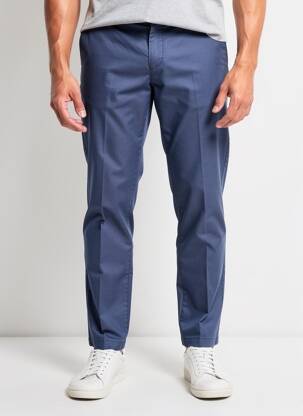 Pantalon chino țesătură poplin mărime normală albastru SEA BARRIER bărbat