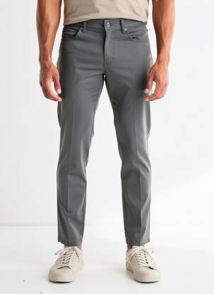 Pantalon slim țesătură poplin mărime normală gri SEA BARRIER bărbat
