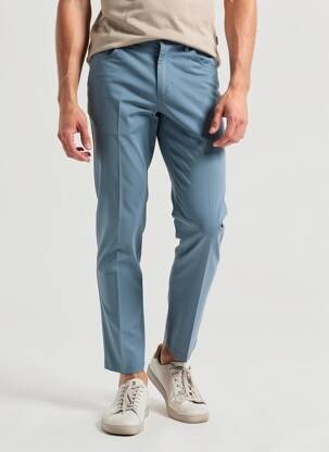Pantalon slim țesătură poplin mărime normală albastru SEA BARRIER bărbat
