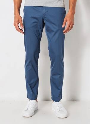 Pantalon slim țesătură poplin mărime normală albastru SEA BARRIER bărbat