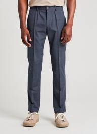 Pantalon chino țesătură poplin mărime normală albastru SEA BARRIER bărbat