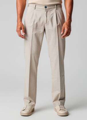 Pantalon chino țesătură poplin mărime normală bej SEA BARRIER bărbat