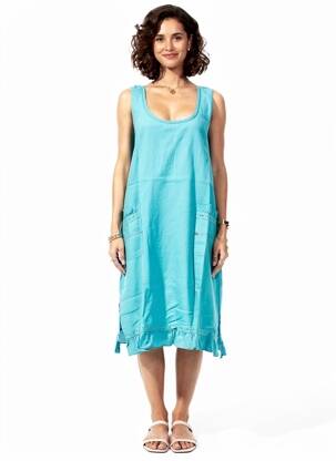 Rochie midi fără mâneci fără mâneci albastru RHUM RAISIN femeie
