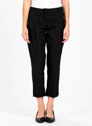 Pantalon 7/8 țesătură poplin mărime normală negru RHUM RAISIN femeie