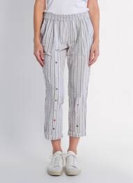 Pantalon 7/8 talie elastică mărime normală albastru RHUM RAISIN femeie