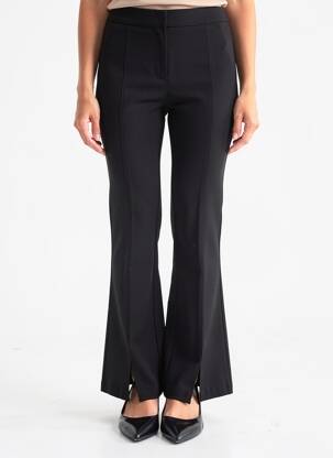 Pantalon evazat elasticitate mărime normală negru CREAM femeie