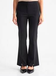 Pantalon evazat elasticitate mărime normală negru CREAM femeie