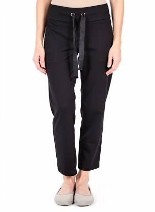 Pantalon 7/8 elasticitate mărime normală negru PARA MI femeie