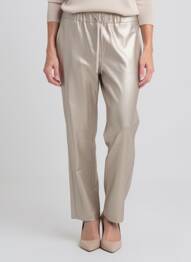 Pantalon drept talie elastică mărime normală auriu CATNOIR femeie