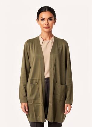 Vestă cu mâneci lungi elasticitate verde CREAM femeie