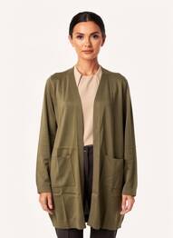 Vestă cu mâneci lungi elasticitate verde CREAM femeie