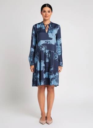 Rochie scurtă mâneci lungi mâneci lungi albastru MARC AUREL femeie