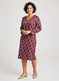 Rochie midi mâneci lungi mâneci lungi violet MERI & ESCA femeie