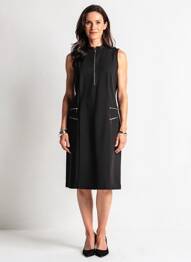 Rochie midi fără mâneci fără mâneci negru MERI & ESCA femeie