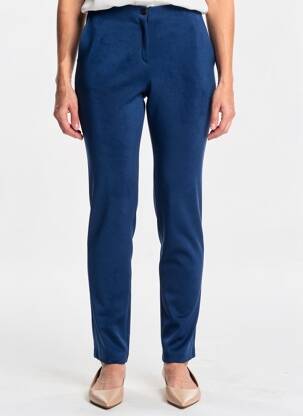 Pantalon slim talie elastică mărime normală albastru GUY DUBOUIS femeie