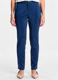 Pantalon slim talie elastică mărime normală albastru GUY DUBOUIS femeie
