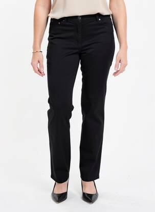 Pantalon slim țesătură poplin mărime normală negru OLSEN femeie
