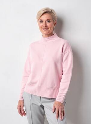 Pulover croială dreaptă mâneci lungi roz OLSEN femeie