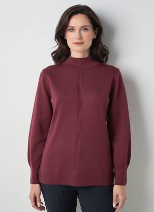 Pulover croială cambrată mâneci lungi violet OLSEN femeie