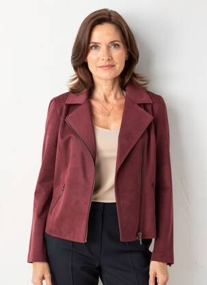 Jachete casual țesătură suedină violet OLSEN femeie