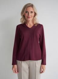 Pulover croială cambrată mâneci lungi violet MERI & ESCA femeie